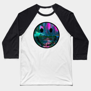 BIBLE TEA - Funny Surreal Bad Translation with Glitch Art Baseball T-Shirt